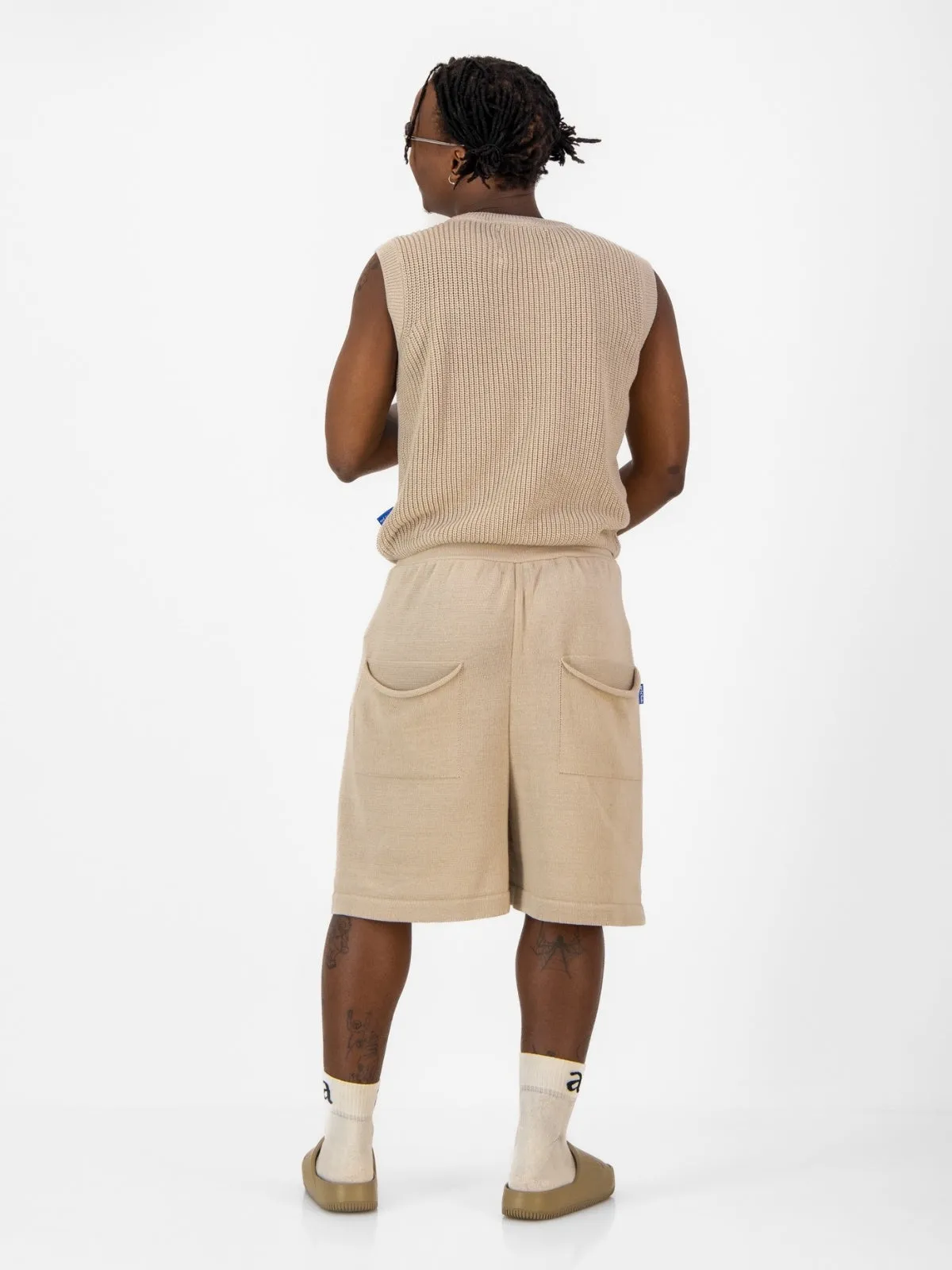 Knitted Shorts - Stone