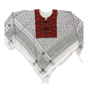 Kuffiyah with Embroidery Poncho