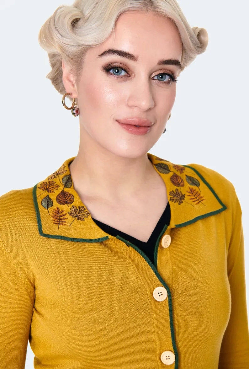 Leaf Collar Cardigan