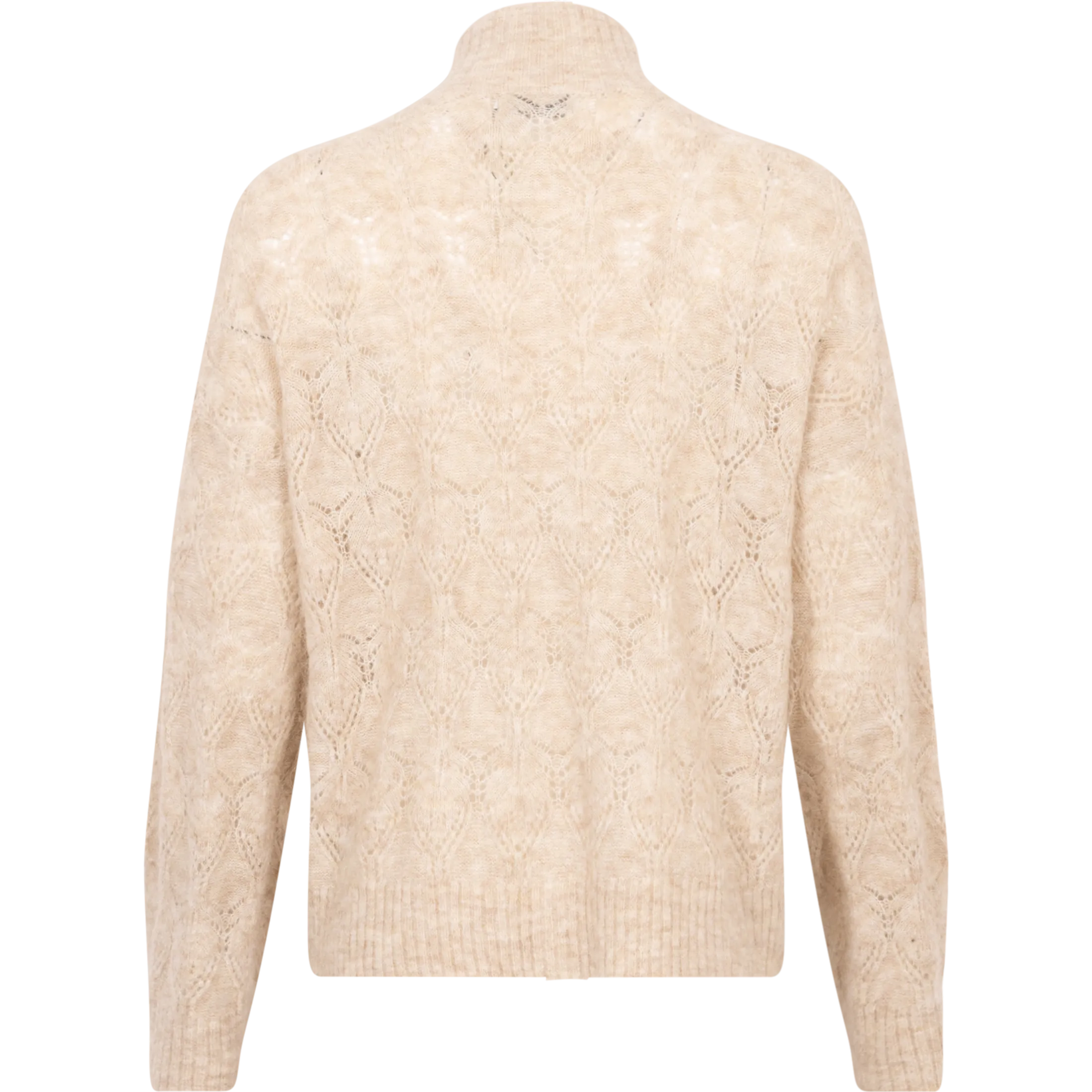 Lessine Hope Zip Cardigan - Oatmeal Melange