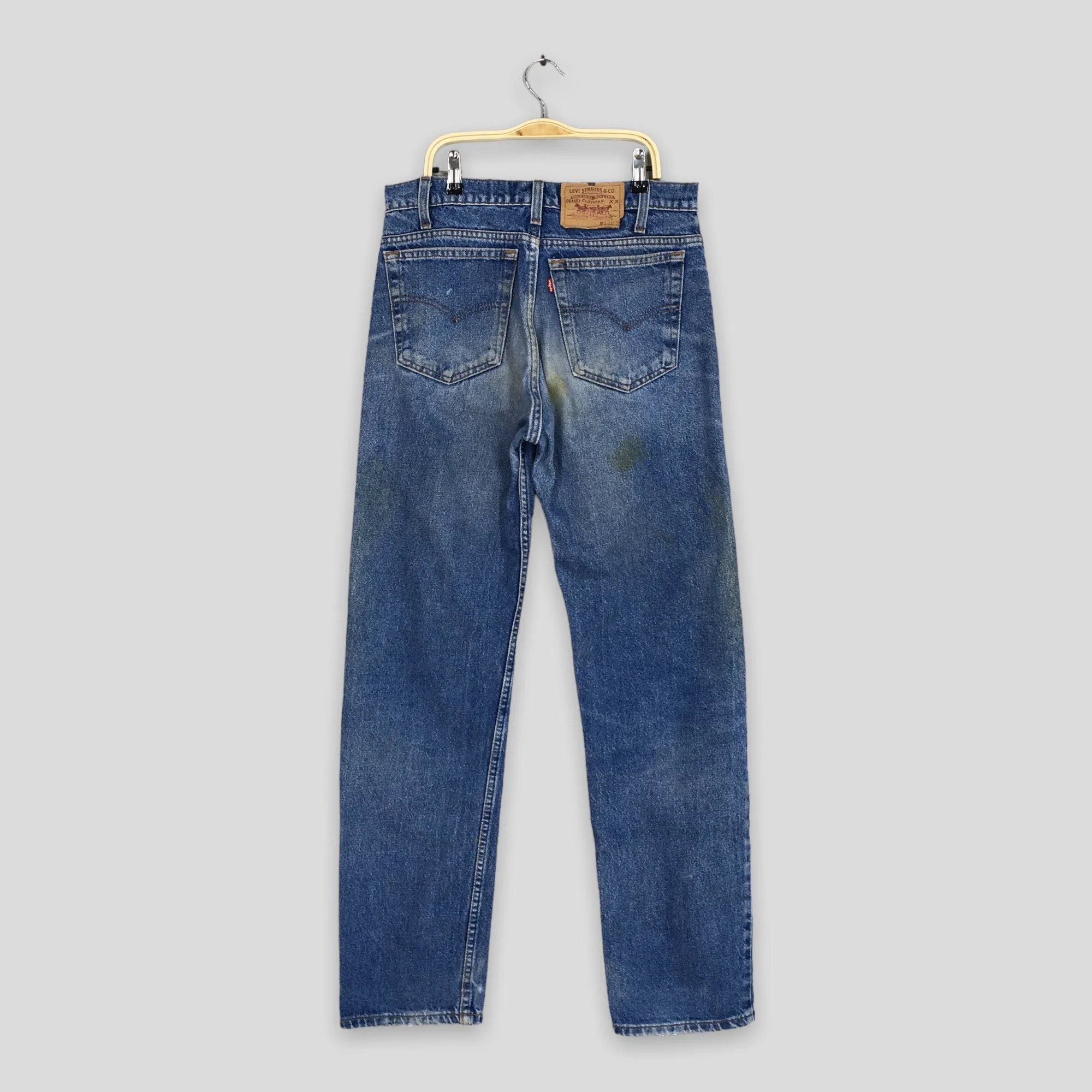 Levi's 505 Faded Dirty Blue Stonewash Jeans Size 31x31.5
