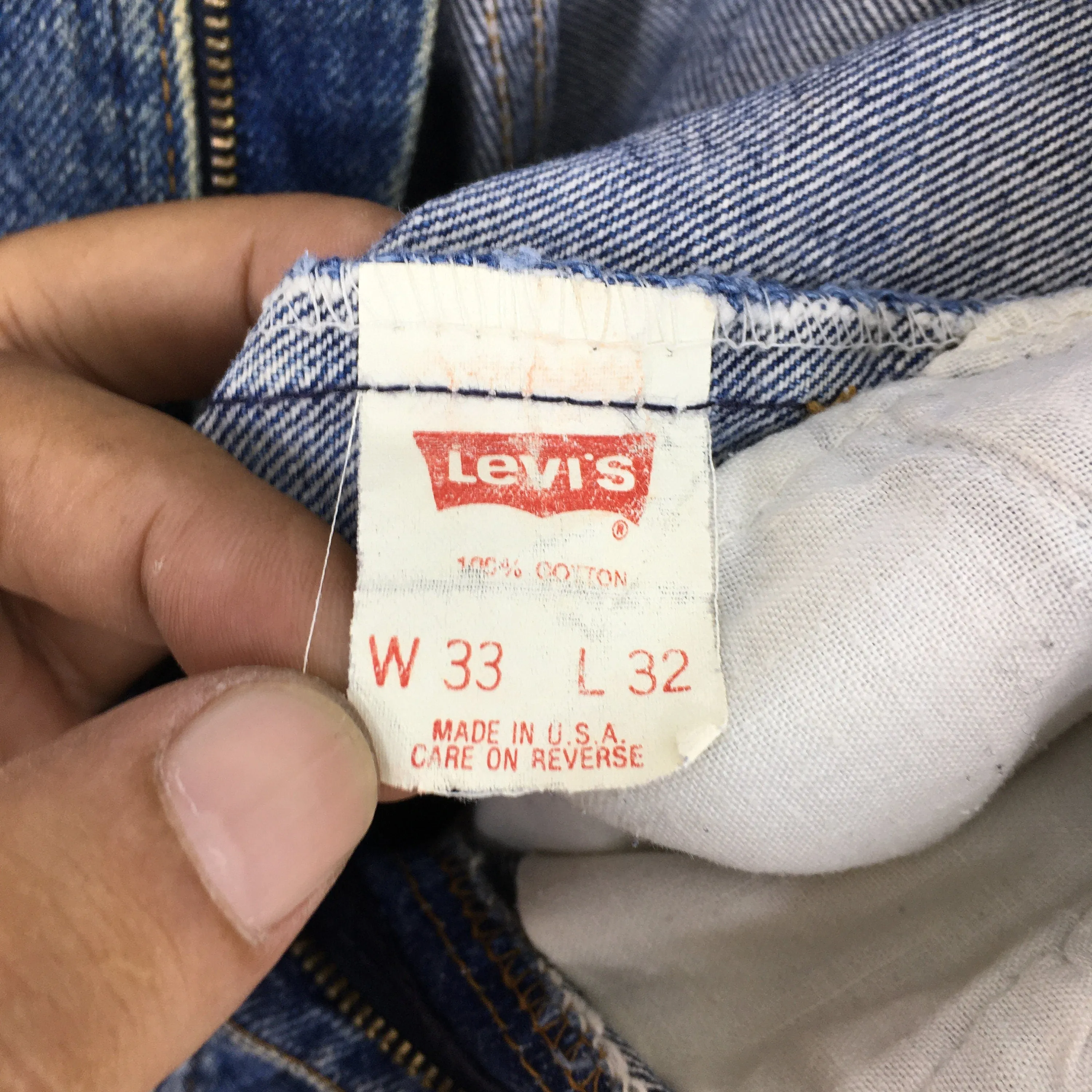 Levi's 505 Faded Dirty Blue Stonewash Jeans Size 31x31.5