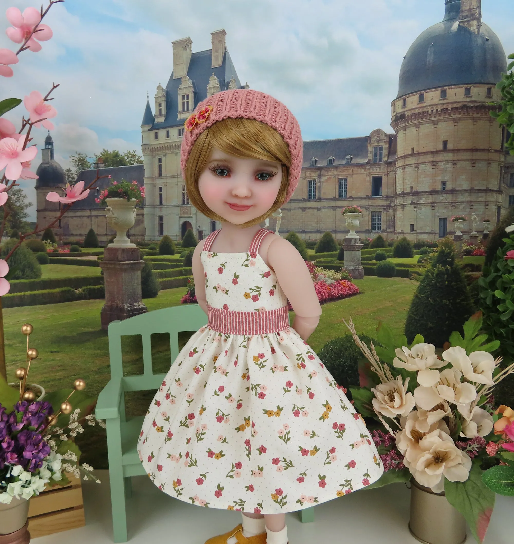 Little Posies - dress and sweater set with shoes for Ruby Red Fashion Friends doll