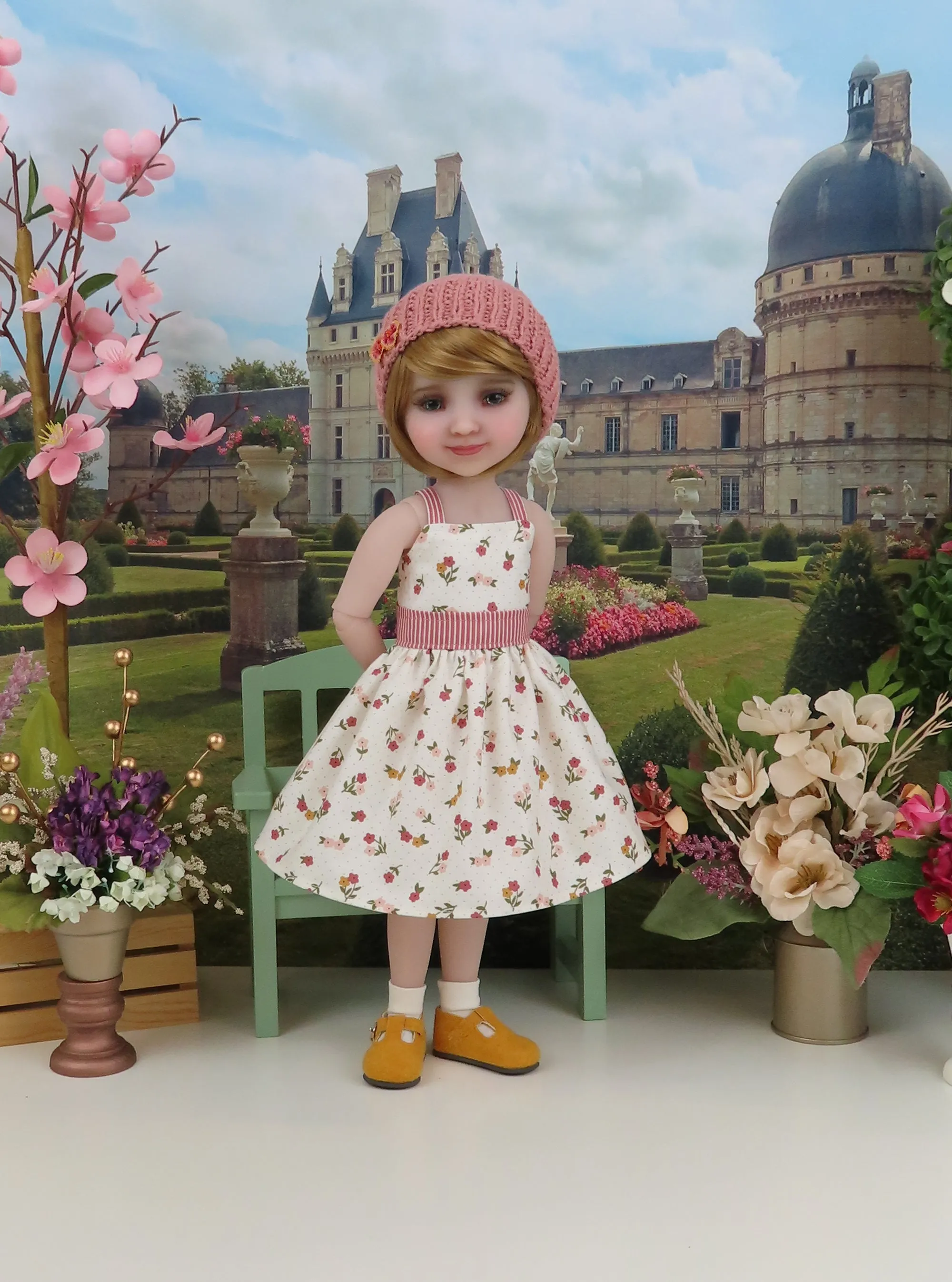 Little Posies - dress and sweater set with shoes for Ruby Red Fashion Friends doll