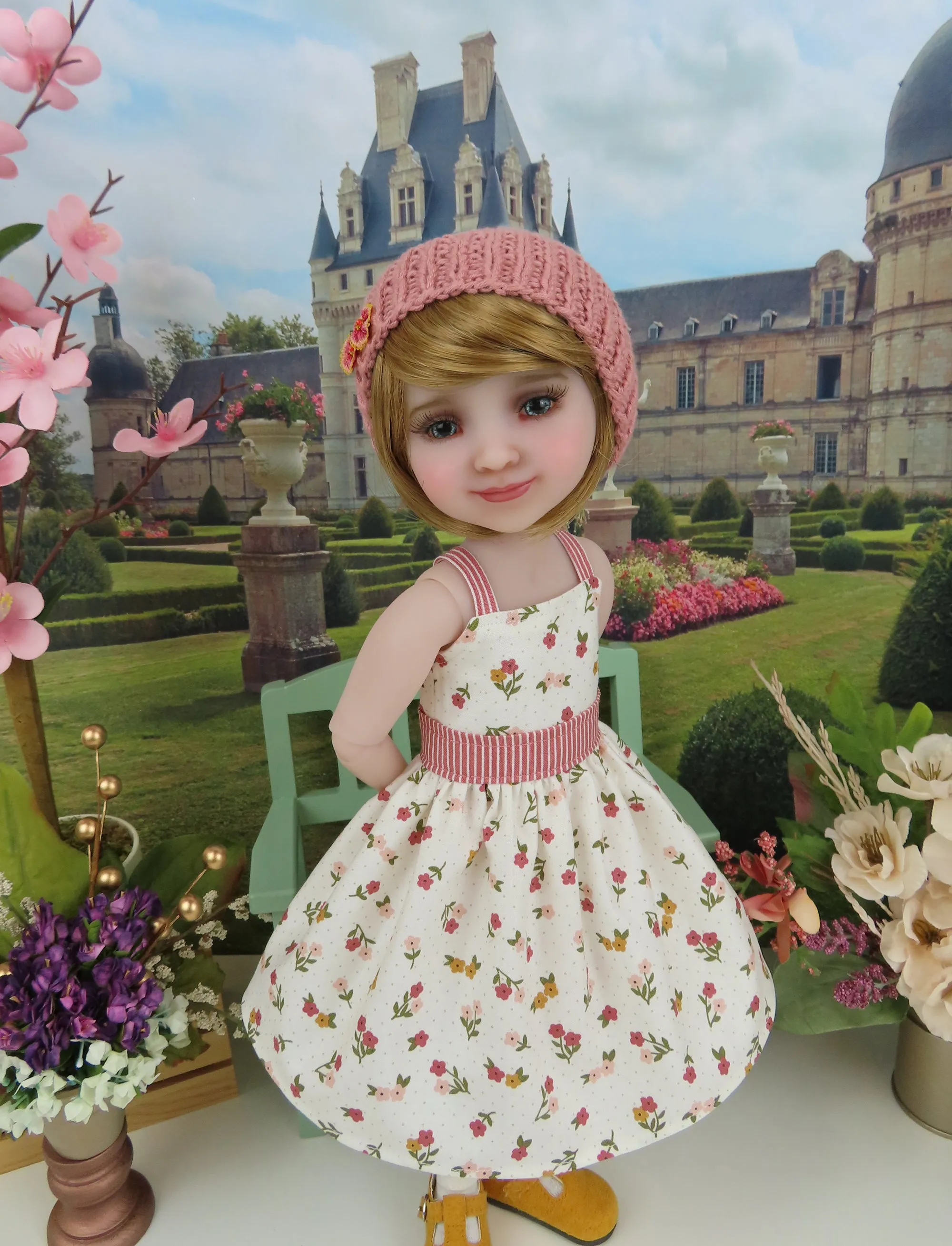 Little Posies - dress and sweater set with shoes for Ruby Red Fashion Friends doll