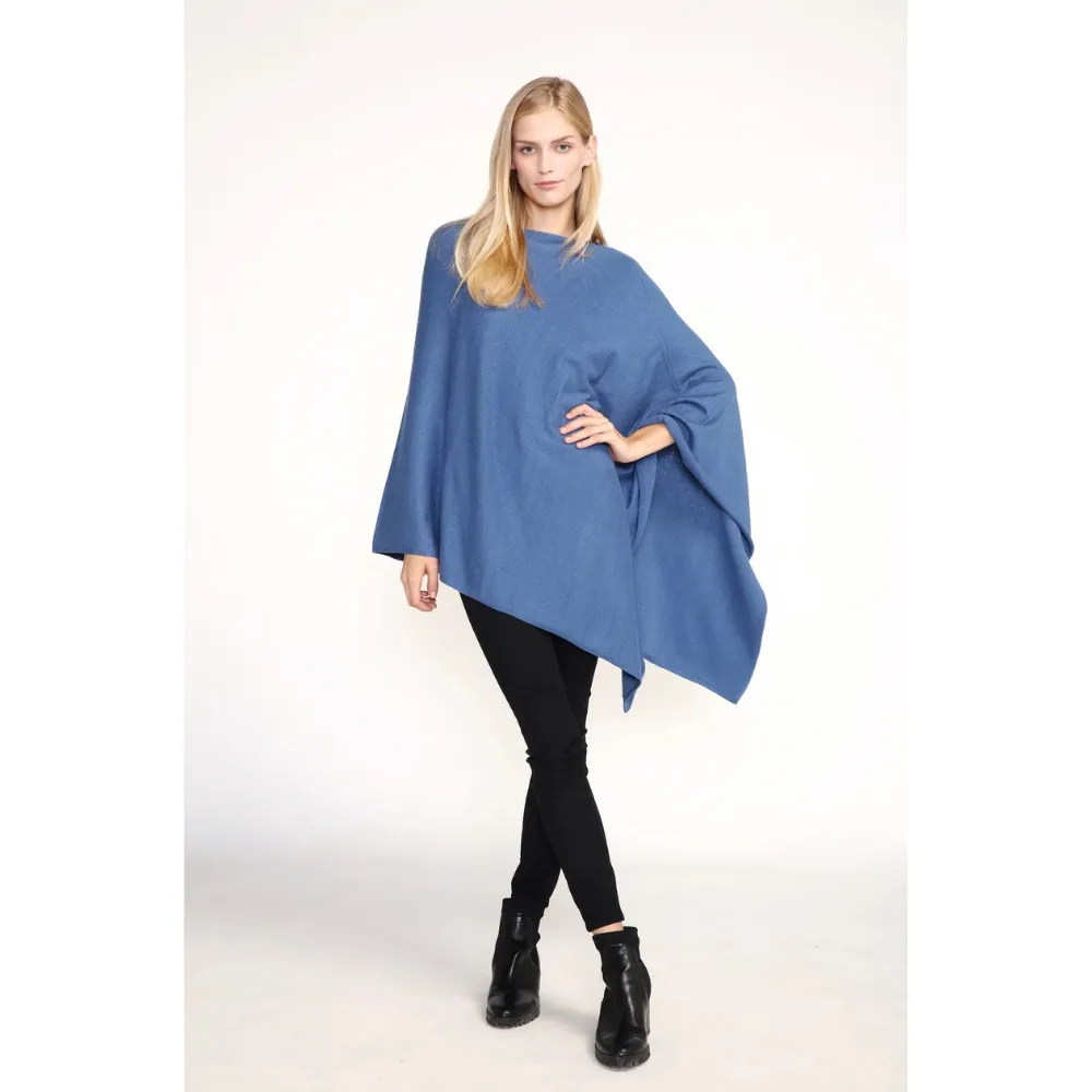 Look by M Basic Triangle Poncho Atlantic Blue (Women's)