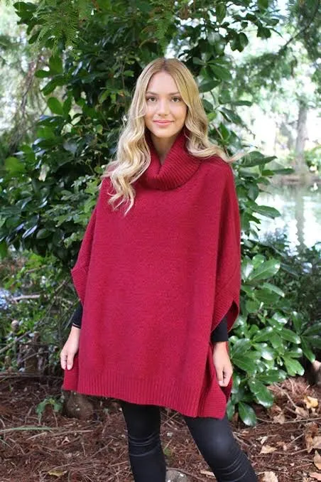 Lush Cowl Neck Poncho