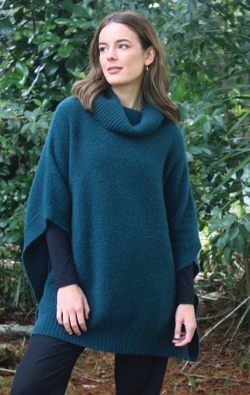 Lush Cowl Neck Poncho
