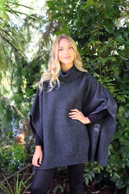 Lush Cowl Neck Poncho