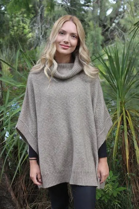 Lush Cowl Neck Poncho