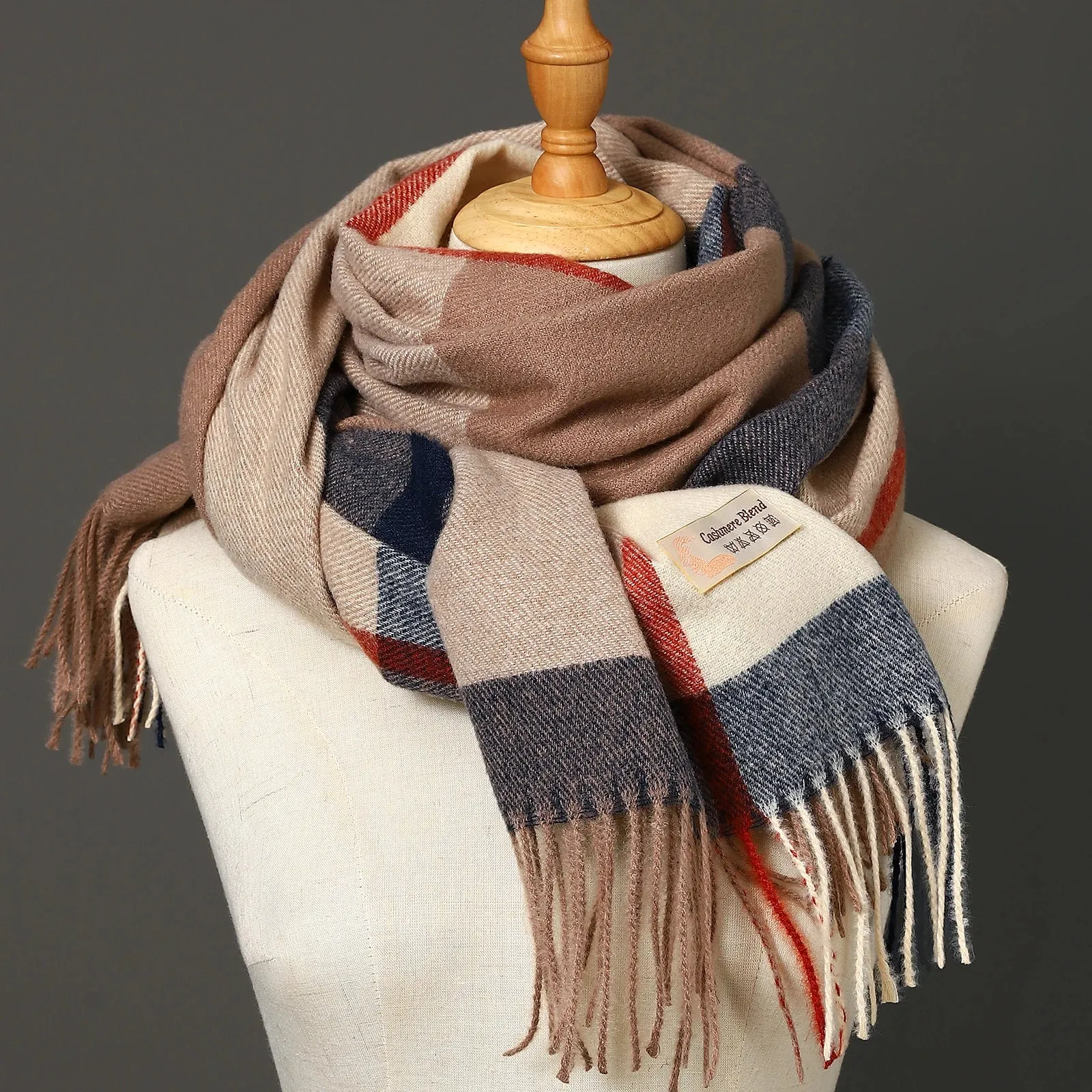 Luxury Wrap Blanket Scarves - Thick Fringe Large Shawls