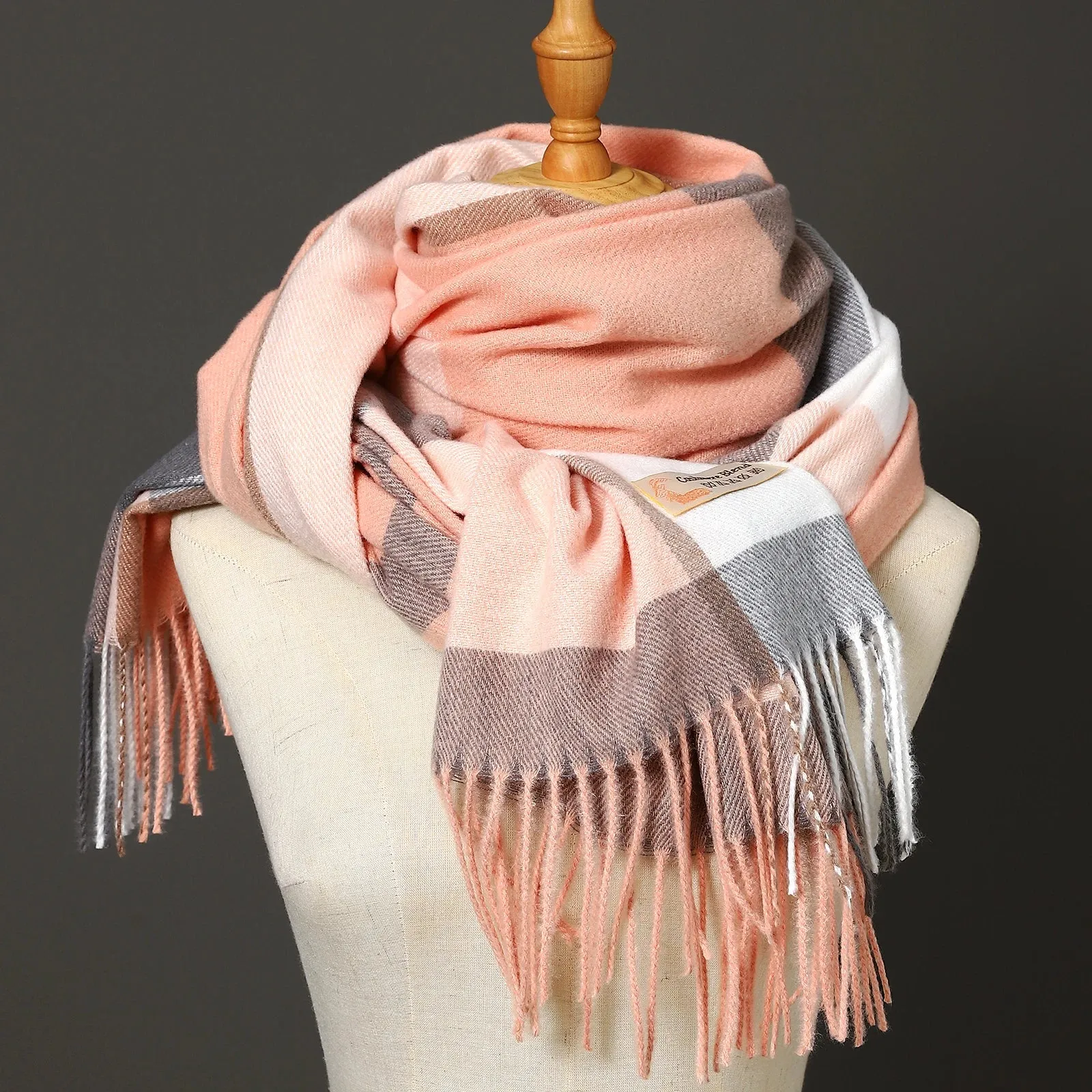 Luxury Wrap Blanket Scarves - Thick Fringe Large Shawls