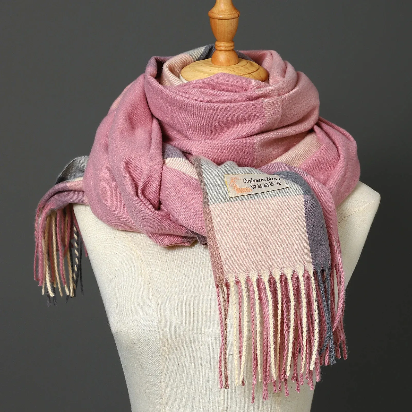 Luxury Wrap Blanket Scarves - Thick Fringe Large Shawls