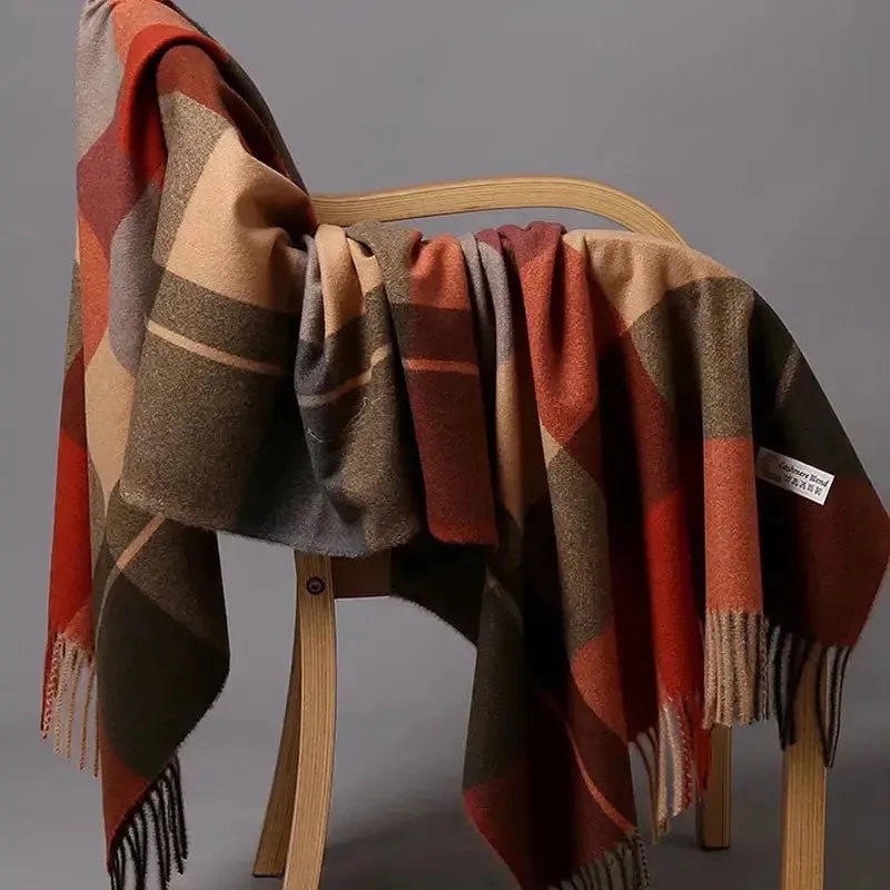 Luxury Wrap Blanket Scarves - Thick Fringe Large Shawls
