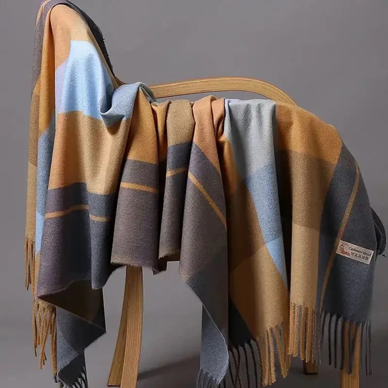 Luxury Wrap Blanket Scarves - Thick Fringe Large Shawls