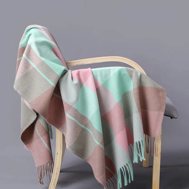 Luxury Wrap Blanket Scarves - Thick Fringe Large Shawls