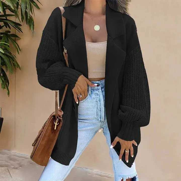 Margiela Maris Cardigan | Elegante gebreide cardigan met gevouwen kraag voor dames