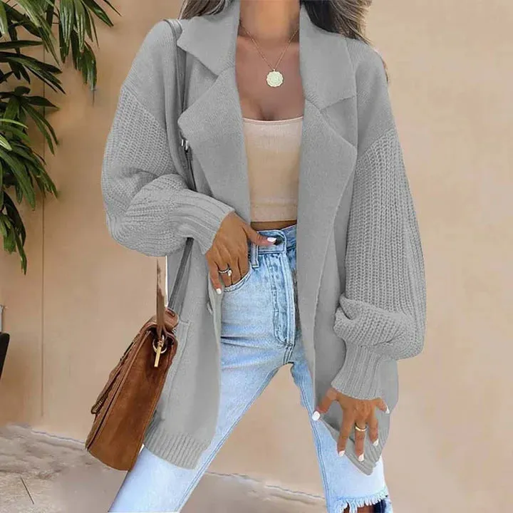 Margiela Maris Cardigan | Elegante gebreide cardigan met gevouwen kraag voor dames