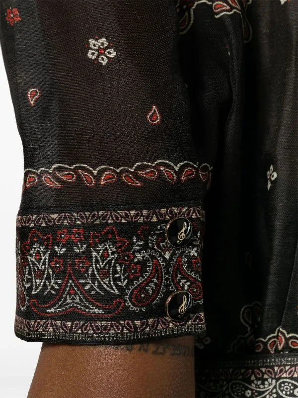 Matchmaker paisley-print mini shirtdress