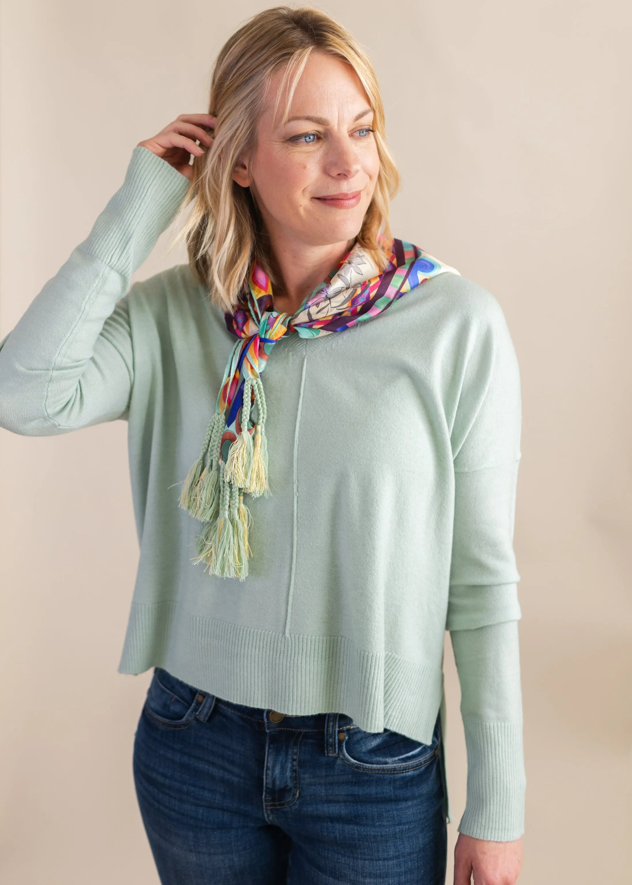 Mcanna Square Silk Scarf | Johnny Was