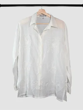 Midnight Run Vintage Sheer Shirt Early 90s (L)