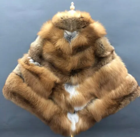 Miss Foxy Brown - Fox Fur Large Poncho