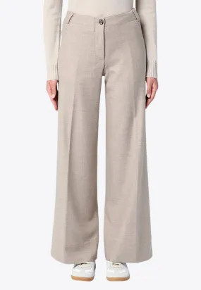 Mélange Wool Tailored Pants