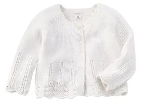 Mud Pie White Eyelet Cardigan