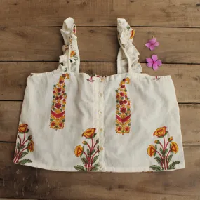 Mughal ivory crop top