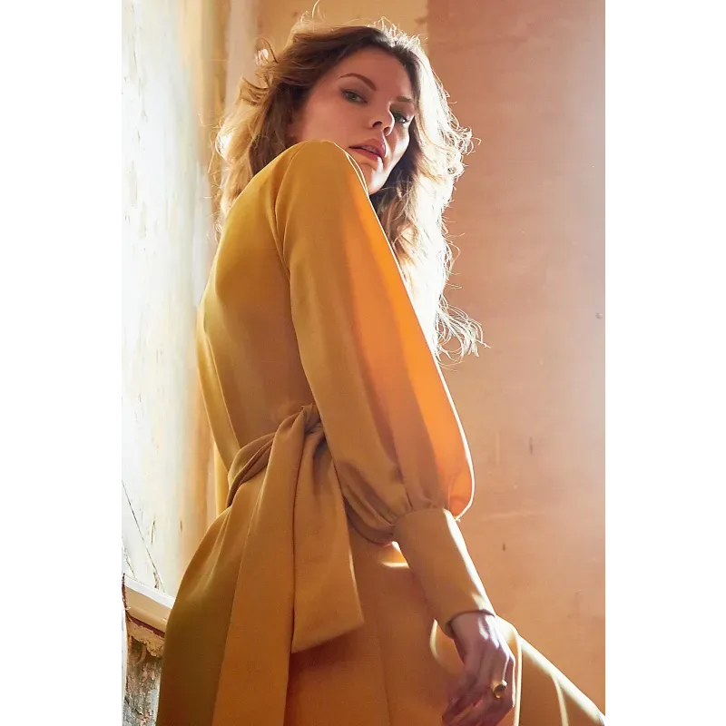 Mustard Wrap Dress