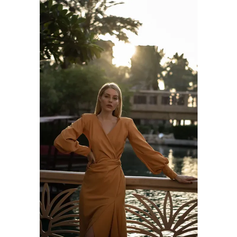 Mustard Wrap Dress