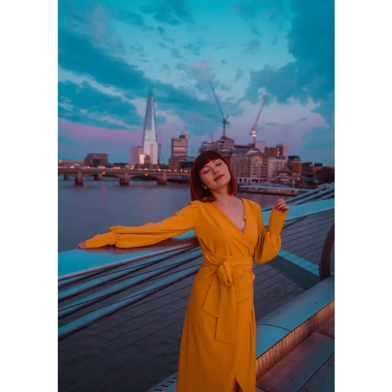 Mustard Wrap Dress