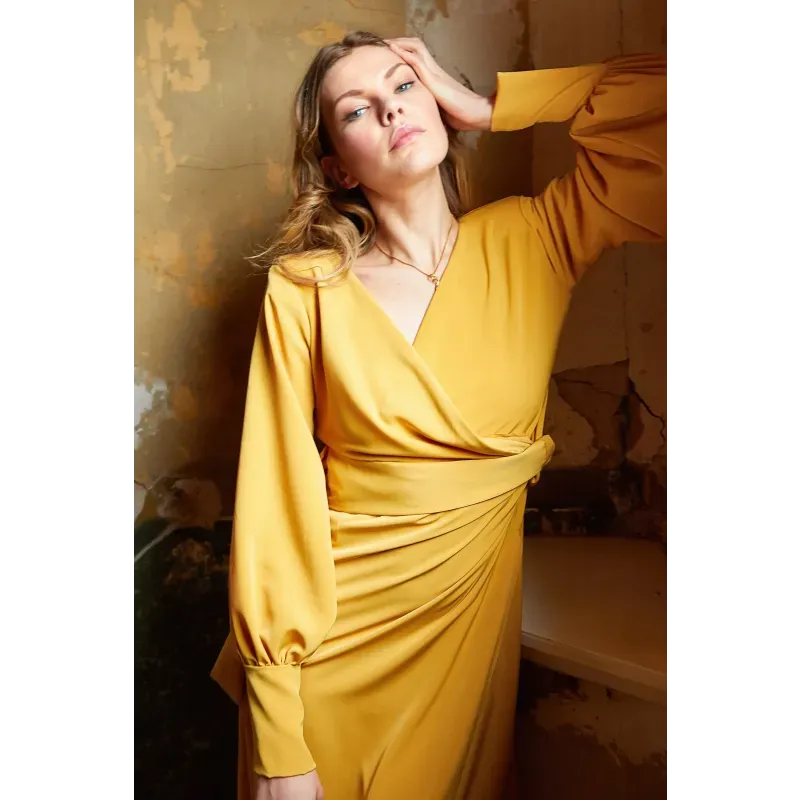 Mustard Wrap Dress