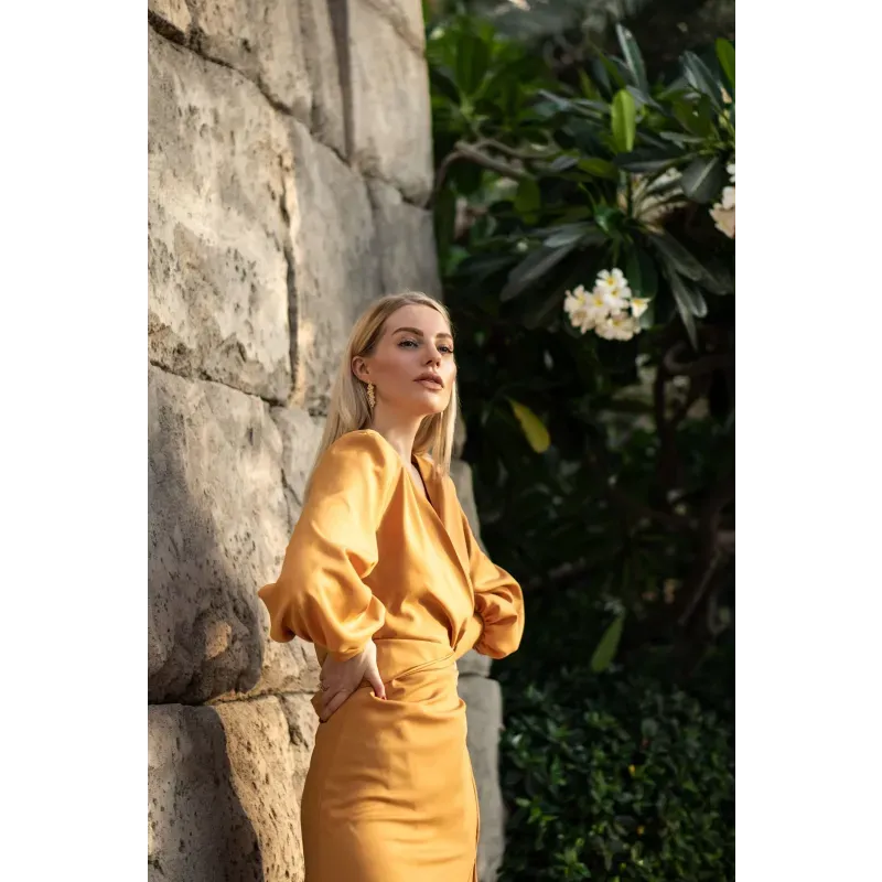 Mustard Wrap Dress
