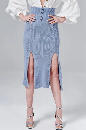 Naomi M-Slit Knit Skirt