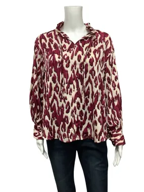 NIC   ZOE Women's Top Print Peasant Long Sleeve Size: S