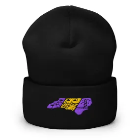 North Carolina 3 Regions Purple & Gold Cuffed Beanie