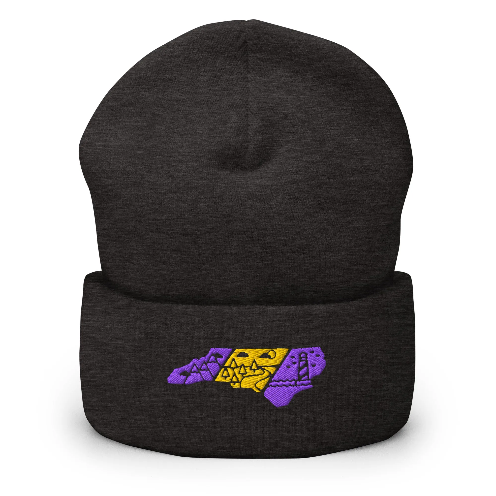 North Carolina 3 Regions Purple & Gold Cuffed Beanie