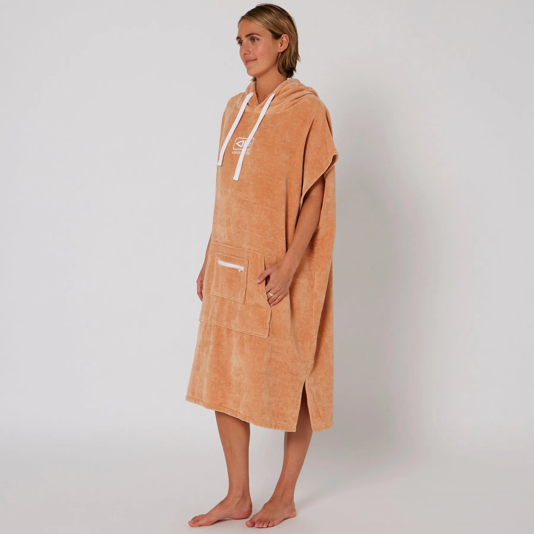 O&E Ladies Honey Hooded Poncho