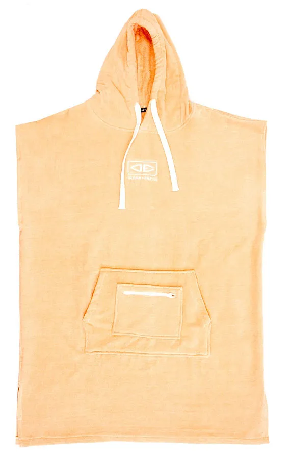 Ocean and Earth Ladies Hooded Poncho- Peach