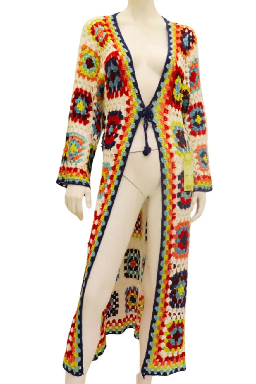 Patchwork Long Cardigan Vest