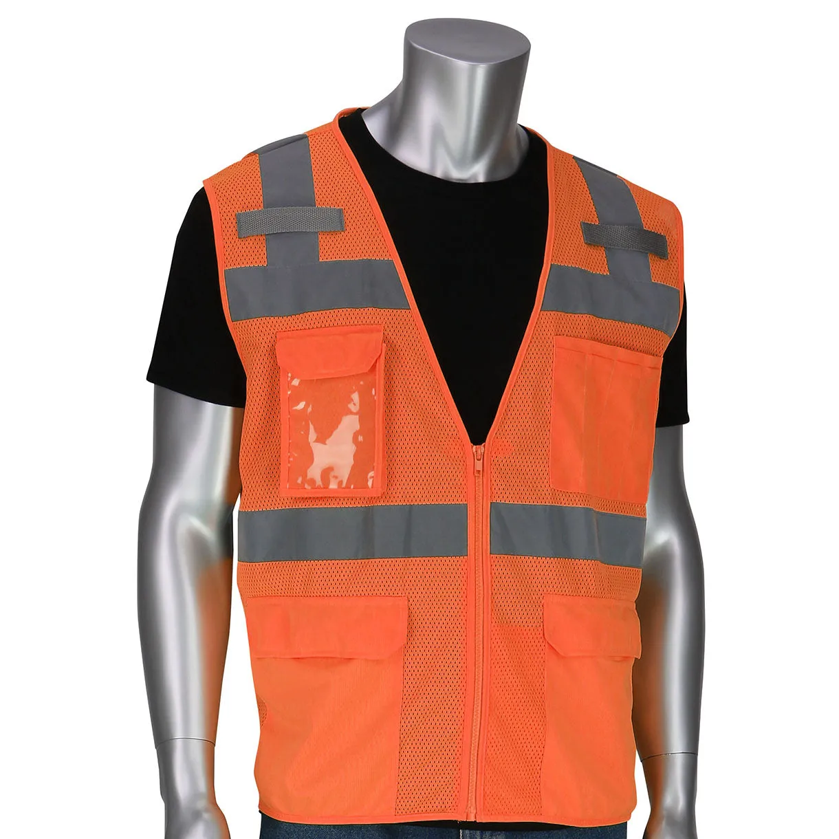 PIP 302-0750 - ANSI Hi-Vis 10 Pocket Surveyors Reflective Safety Vest