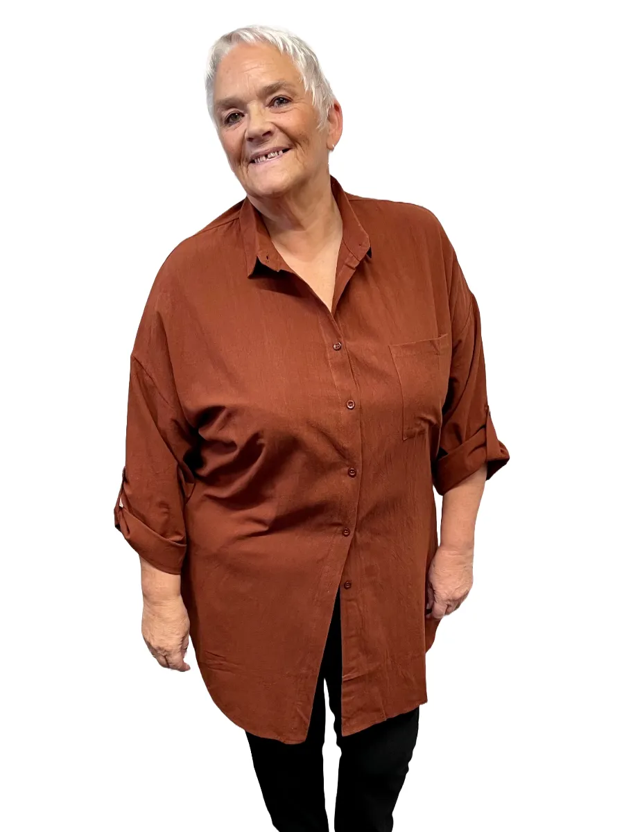 Plain Thick Longline Shirt