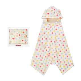 Polka Dot Bath Poncho (Gift Box Included)