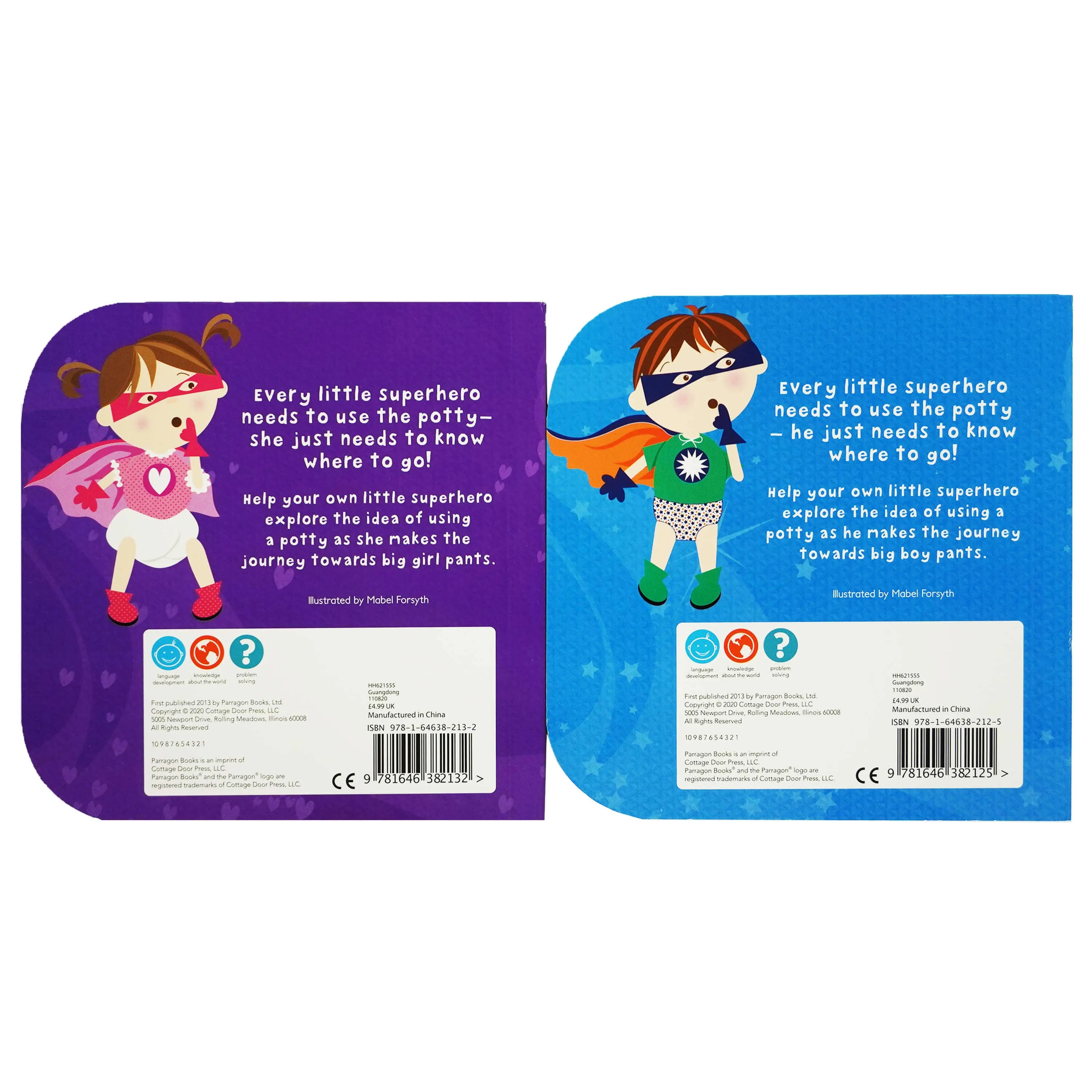 Potty Superhero: Get Ready for Big Boy & Big Girl Pants! 2 Books Set- Ages 2  - Board Book