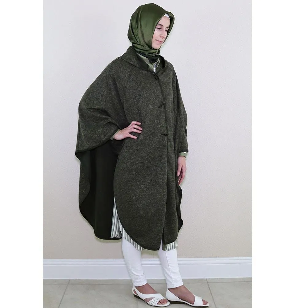 Puane Hooded Poncho 9022 Green