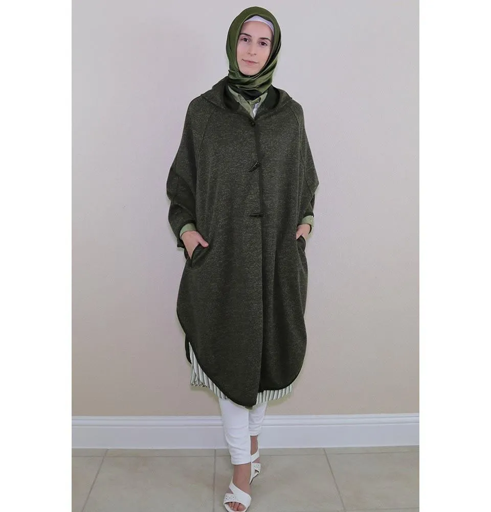 Puane Hooded Poncho 9022 Green