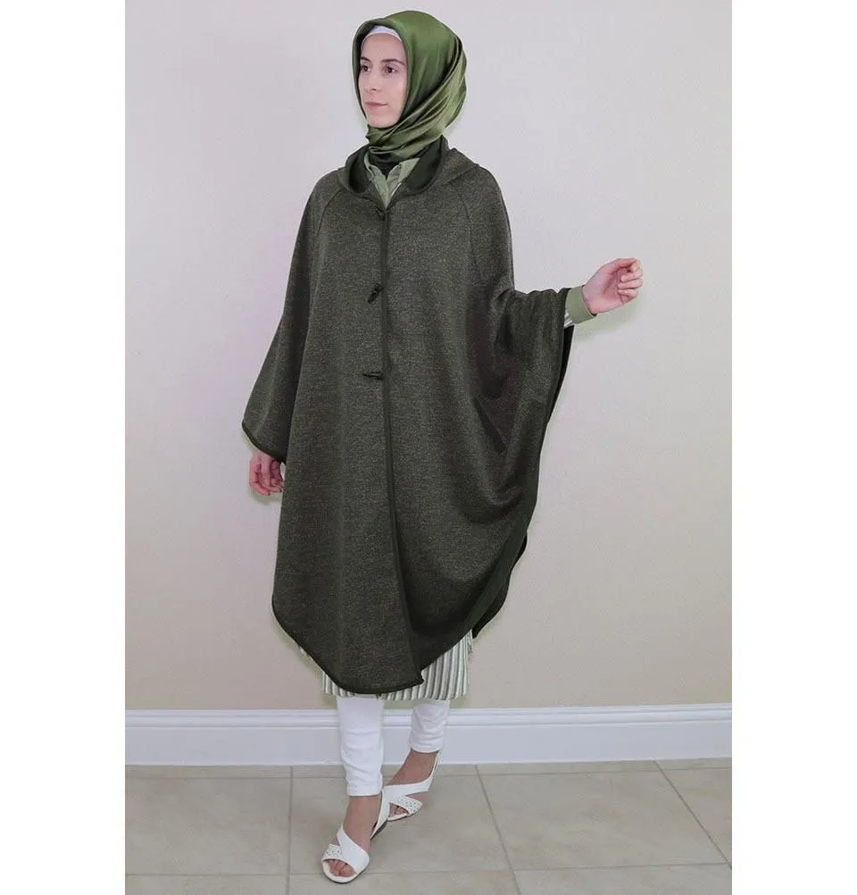 Puane Hooded Poncho 9022 Green