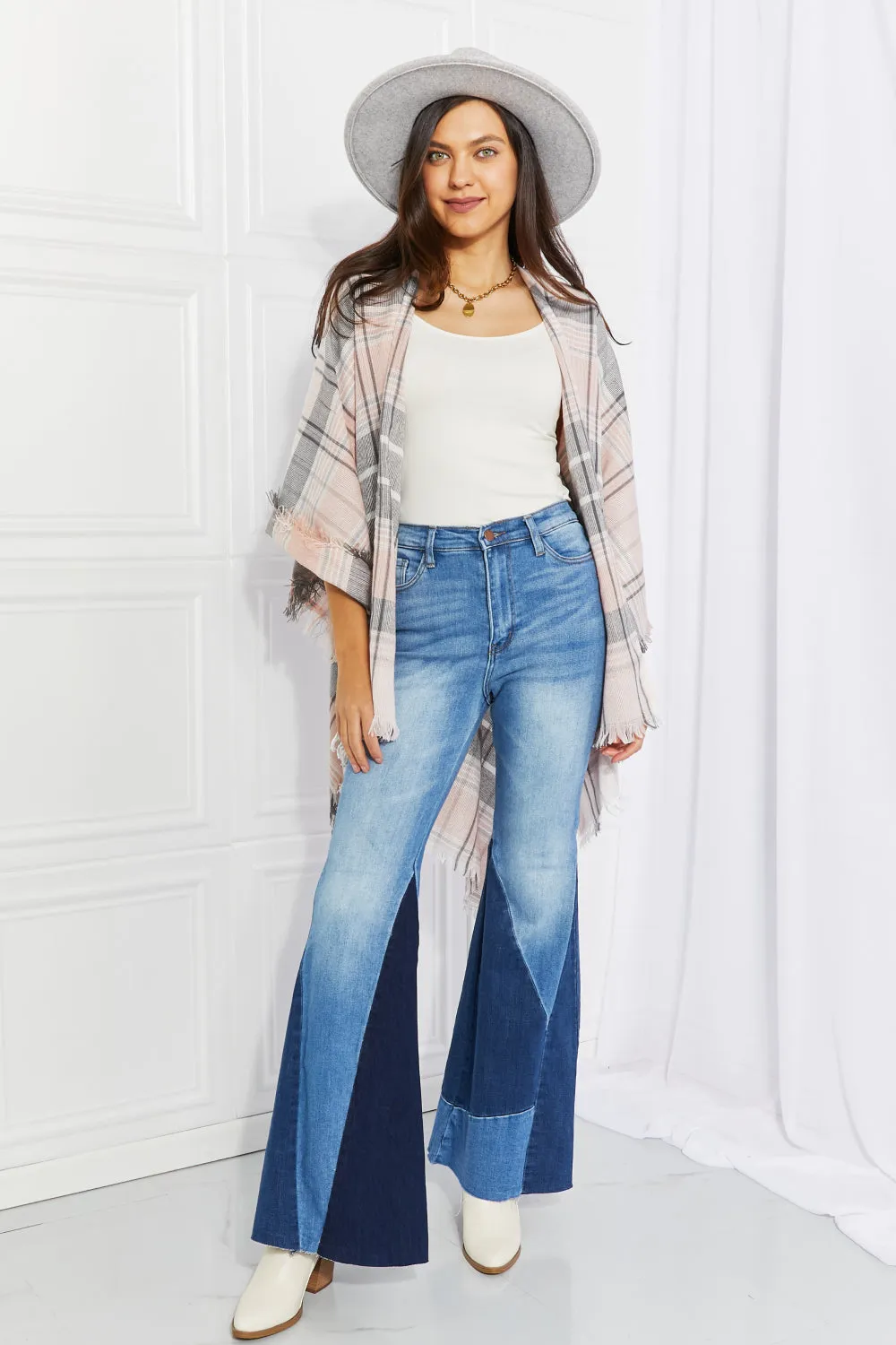 Punch of Plaid Lightweight Poncho
