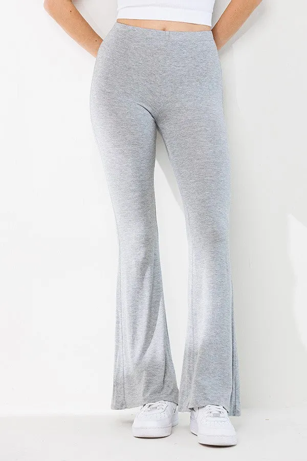 "Easy Street" Gray Flare Cozy Pants